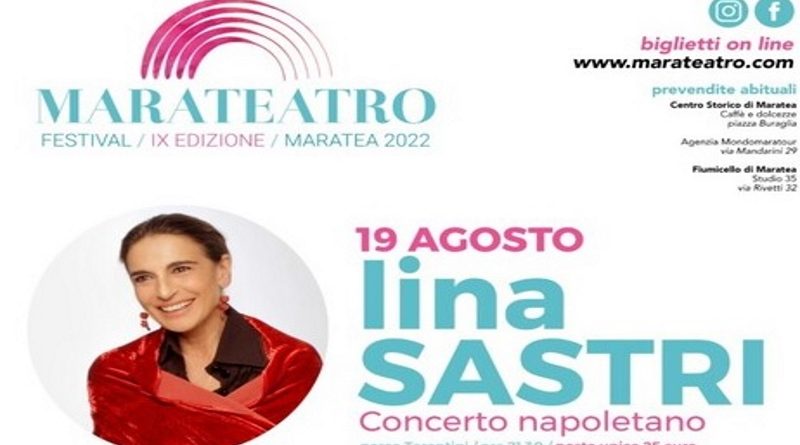 Nona edizione del “Marateatro”, c’è anche Lina Sastri